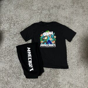 Minecraft sweat pants and T-shirt set
